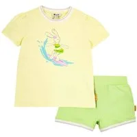 Steiff Strickjacke Set Shorts + T-Shirt kurzarm Aloha, Softbund