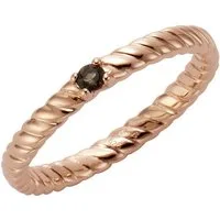 Jamelli Fingerring 925/- Sterling Silber rotverg. mit Rauchquarz