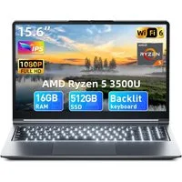 Jumper Laptop 15.6" Full HD Display AMD Ryzen 5, 16GB RAM 512GB SSD Notebook Notebook (R5-3500 R5-3500, 16 GB, 512 GB SSD, 4-core CPU)