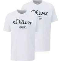 s.Oliver T-Shirt Modern Casual (2-tlg) Rundhals, kurzarm, Regular fit, 2er Pack