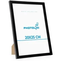 PHOTOLINI Bilderrahmen modern mit bruchsicherem Acrylglas, Holz MDF für Fotos & Poster, für 1 Bilder (1 Einzelrahmen), Posterrahmen 20x25 cm zum Aufhängen & Aufstellen