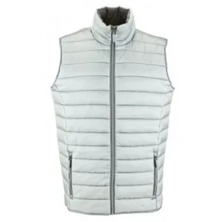 SOLS Womens/Ladies Wave Padded Water Repellent Bodywarmer/Weste (Metallgrau)