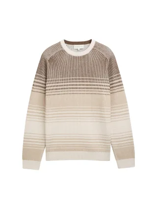 Tom Tailor - Strickpullover mit Farbverlauf brown beige gradient stripe - Gr. - XL