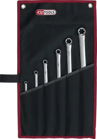 KS Tools CHROMEplus Torx-E-Doppel-Ringschlüssel, 6-tlgXL - 518.0930