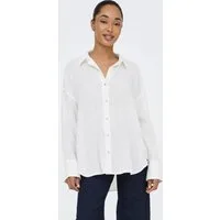 ONLY Hemdbluse ONLBRUXELLES V- LS LIN BL SHIRT PNT NOOS mit Leinen