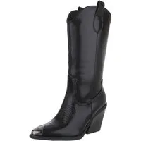 Ital-Design Cowboy-Stiefel mit Absatz für Damen – Stilvoller Komfort Westernstiefel (90152862) Blockabsatz Stiefel in Schwarz