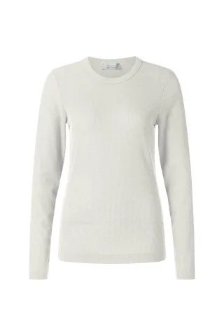 Rich & Royal - EV Glam Rib Longsleeve pearl white - Gr. - XL