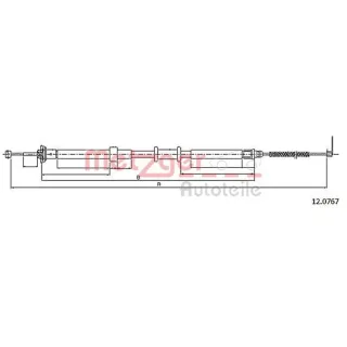 Metzger Handbremsseil hinten links Fiat Panda 169 12.0767