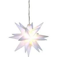 Werner Voß Stehlampe LED Stern 3D Weiß – Weihnachtliche Deko-Leuchte mit Timerfunktion