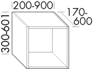 Burgbad Unterschrank Sys30 PG4 Sana 480x450x540 Anthrazit Hochglanz, UW4580F3366 UW4580F3366