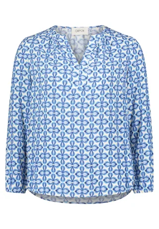 CARTOON - Casual-Bluse blau/weiß - Gr. - 46