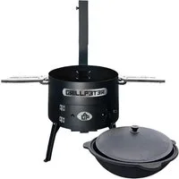 Grillpeter Holzkohlegrill Utschak Asamat Ø50 cm Ablageset und Kazan 22L
