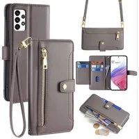 betterfon Handykette für Samsung Galaxy Leder Umhänge Hülle mit Kartenfächer, Hände frei, mit Silikonhülle & Schnur für flexiblen Alltag
