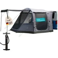 Skandika Buszelt Aarhus Air Protect, Campingzelt, Aufblasbares Vorzelt für Auto Bus Van, Personen: 4 (Skandika Air-Rise Technology, Tragetasche, Sonnendach, Moskitonetz), freistehend, 2 m Stehhöhe, wasserfest, 3000 mm Wassersäule, wetterfest