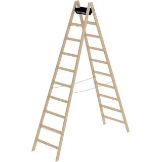 Munk Sprossen-Stehleiter Holz - 033220