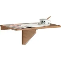 SoBuy Klapptisch FWT03, Faltbarer Esstisch, Klapptisch für Kleine Räume, Wandmontage, Wandklapptisch Küchentisch Esstisch Schreibtisch Kindertisch