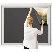 Verdunklungsrollo Verdunklungsrollo Ohne Bohren,verdunkelungsvorhang sonnenschutz, BTTO V&G, verdunkelnd, Portable Verdunklungsfolie Für Fenster,100% Dachfenster Verdunkelung