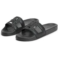 Tommy Hilfiger TH MONOGRAM POOL SLIDE Pantolette Sommerschuh, Schlüpfschuh mit großem TH in der Bandage
