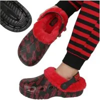Stranger things Stranger Things gefütterte Damen Hausschuhe, Clogs mit Fell Plüsch Hausschuhe