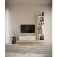 Selsey TV-Schrank BEMMI Hängendes TV-Möbel mit Klappenfächern, 4 Breiten, matt, minimalistisch