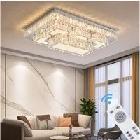 Eurohandisplay LED Deckenleuchte LED Deckenleuchte Kristall Lichtfarbe einstellbar mit Fernbedienung, LED fest integriert, Tageslichtweiß, Lichtfarbe und Helligkeit mit Fernbedienung oder App einstellbar