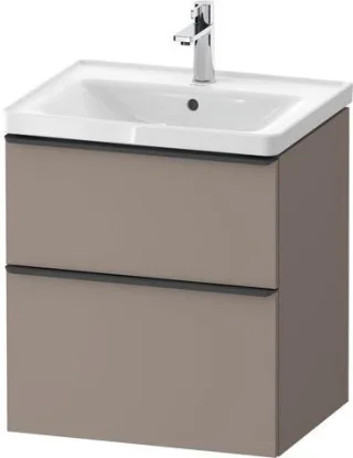 Duravit D-Neo Waschtischunterbau wandhängend Basalt Matt 584x452x625 mm - DE43590BD430000 DE43590BD430000