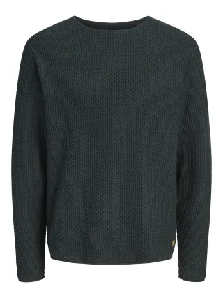 JACK&JONES - JPRBLUMASON KNIT CREW NECK SN Scarab - Gr. - M