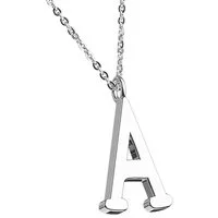 Taffstyle Kette mit Anhänger Damen Halskette Buchstaben Anhänger Kette Silber Schlicht Dezent A-Z (Personalisierte Halskette mit Buchstaben stilvoll und zeitlos - Geschenkidee)