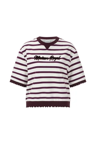 Rich & Royal - Sweaty T-Shirt with Application mulberry - Gr. - L