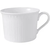 Villeroy & Boch Tasse Cappuccinotasse 0,27 l Cellini, Premium Porcelain, Cappuccinotasse, Kaffeetasse, 270 ml, Premium Porcelain, weiß