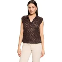 Cartoon Kurzarmshirt Damen mit V-Ausschnitt (1-tlg)