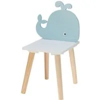 Koopman Kinderstuhl Kinderhocker MDF 52x30x24 cm Fisch / Elefant / Wal / Bär zur Auswahl (Stück, 1 St), Wal, MDF, Stuhl, demontiert