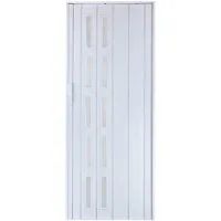 Standom Falttür Schiebetür weiß farben Fenster H. 201 cm für Türbreite bis 94 cm st5 (1 Karton, 1-St., 1 Set), teils vormontiert