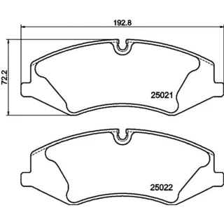 Hella Bremsbel?ge vorne Land Rover Range Rover 3 8DB355015-081