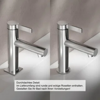 Keuco IXMO Pure 100 Waschtischarmatur 59502011100 Ausladung 110mm, ohne Ablaufgarnitur, verchromt