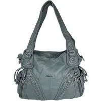 Taschen4life Schultertasche Damen Handtasche 1555-3, Schultertasche mit extra Trageriemen, Alltagstasche
