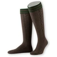 Lusana Trachtensocken Kniestrümpfe Herren - L8995R - mittelbraun