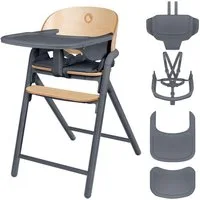 lionelo Hochstuhl CELIA (3-in-1-Hochstuhl Komplettset), 3in1/Einhandverstellung/Kunstleder/Tablett/Babyset enthalten