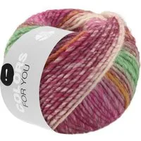 LANA GROSSA COLORS FOR YOU Häkelwolle, 90 m (voluminöses Dochtgarn mit Farbverlauf), 50 g