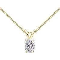 ROUGEMONT Silberkette Moissanit Damen Halskette im Ovalschliff 18K 925 Sterling Silber, Echtschmuck mit Echtheitszertifikat