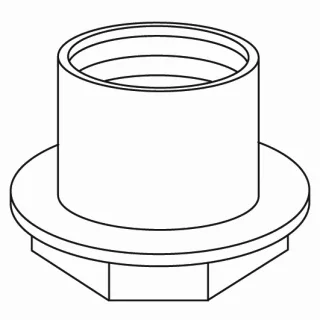 KWC Flachmutter Verlängerung M33x1.5 L40, vernickelt D35,503315 503315