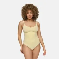cfab Shaping-Body Bodysuit Sculpting Shapewear mit String-Baby Yellow-5XL (1-tlg)