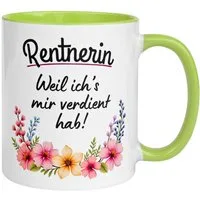 Momentals Tasse Rente Frau – Weil ichs mir verdient hab – Geschenk Rentnerin Ruhestand, Gratis Versand · Links-&Rechtshänder · Spülmaschinenfest
