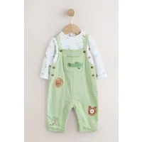 Next Body & Hose Twill-Latzhose und Bodysuit für Babys im Set (2-tlg)