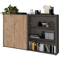 BMG Möbel Aktenschrank Office Edition Schrankwand 1 niedrig abschließbar, in verschiedenen Farben
