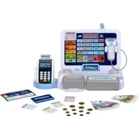 Klein Spielkasse Shopping Center Tablet & Kassenstation, mit elektronischen Funktionen