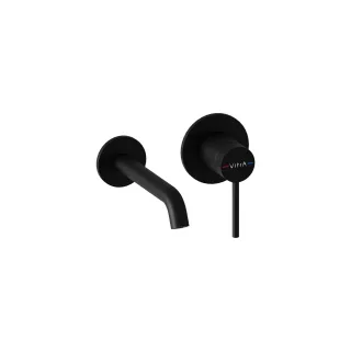 VitrA Minimax Round Einhebel-Waschtischmischer Fertigmontageset Schwarz Matt,A4353736EXP A4353736EXP