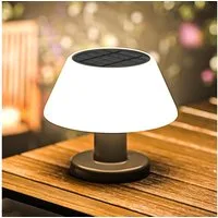 VIVIHEYDAY LED Solarleuchte Gartenleuchte, LED Solar Tischleuchte, LED Solar Tisch Lampen, mit Lichtsensor, Dimmbar, Terrassen Beleuchtung Garten