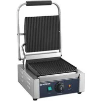 GastroHero Kontaktgrill Elektro Kontaktgrill gerillt 1,8 kW Edelstahl, 1800 W
