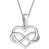 Goldene Hufeisen Kette mit Anhänger Herz Unendlichkeit Anhänger mit Kette aus 925 Sterling Silber (2-tlg, inkl. Etui), Rhodiniert